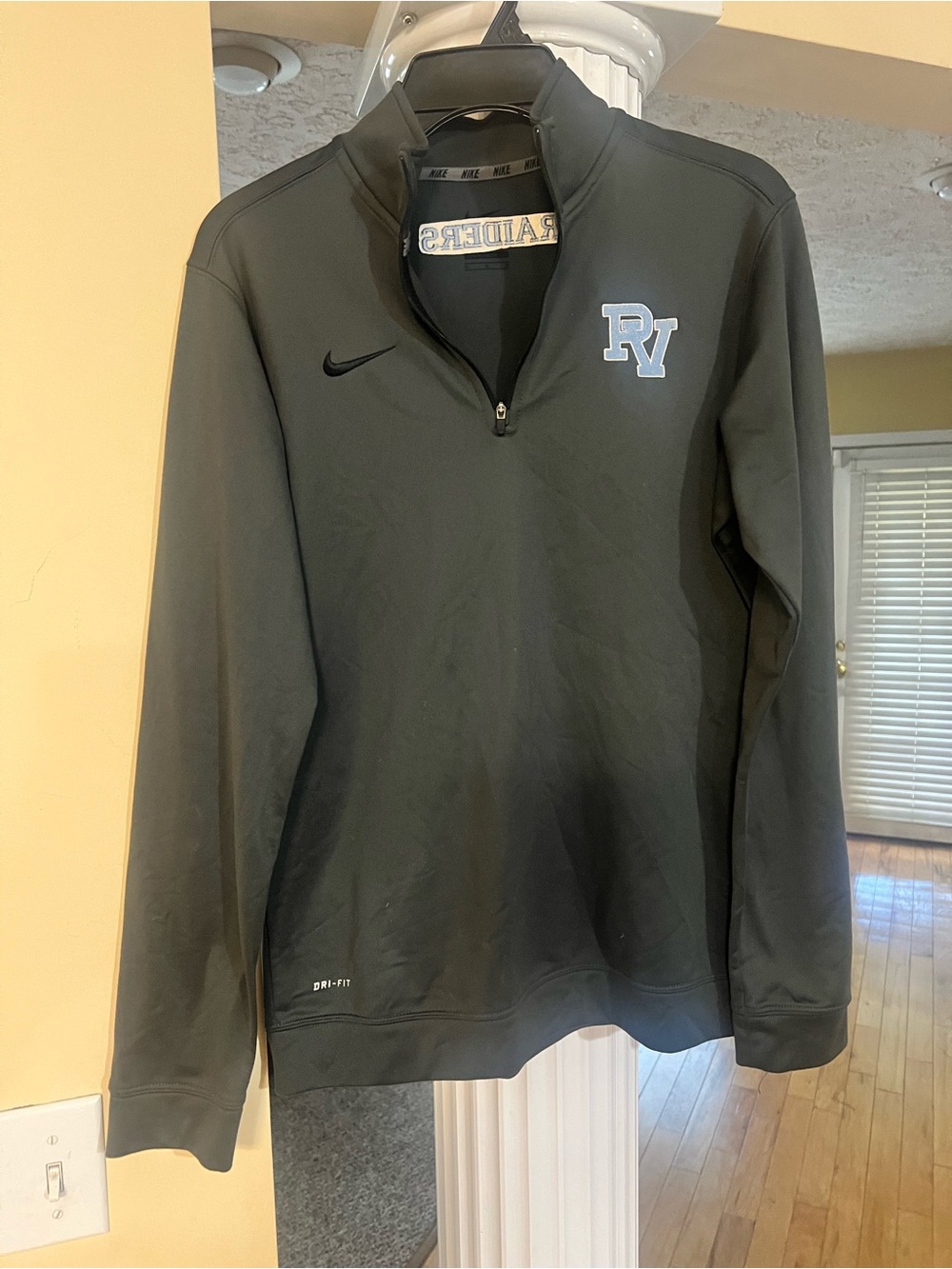 Nike Black Quarter-Zip Pullover with Light Blue RV Logo Raiders